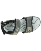 Sandals for older boy with arch support in gray leather