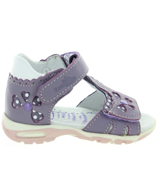 Purple leather high top toddler girls sandals
