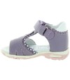 Purple leather high top toddler girls sandals