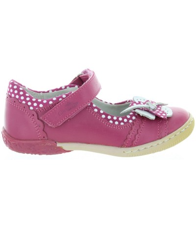 Pink leather orthopedic shoes for girls 
