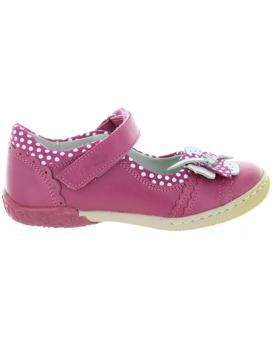 Pink leather orthopedic shoes for girls 