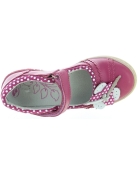 Pink leather orthopedic shoes for girls 
