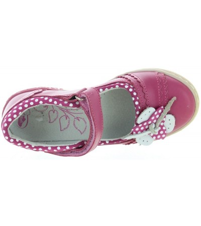 Velcro shoes for girls in pink leather 