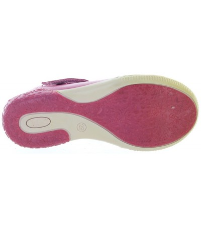 Velcro shoes for girls in pink leather 