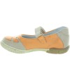Orange girls shoes made with leather 