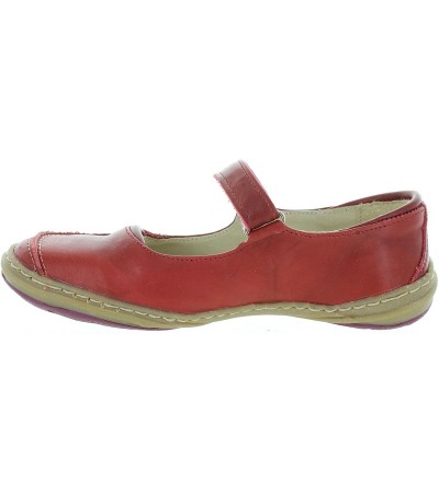 Mary janes for girls in red leather 