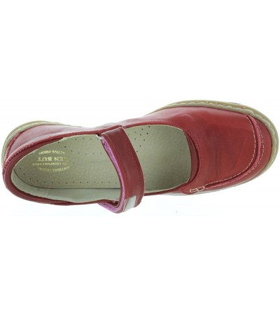Mary janes for girls in red leather 