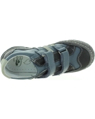 Blue leather casual European shoes for boys