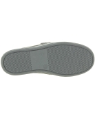 Gray leather loafers for boy with flat feet