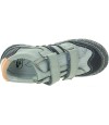 Wide width leather gray shoes for boys 