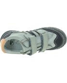 Wide width leather gray shoes for boys 