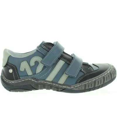 Blue leather casual European shoes for boys Blue leather casual European shoes for boys