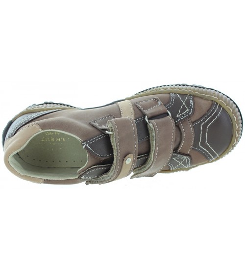 Leather high arch European child shoes