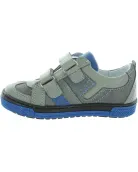 Gray leather ankle support ortho shoes for boy