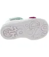 Pink leather sandals with closed toes for a toddler girls