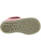 Orange leather orthopedic baby shoes 