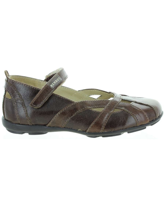 Children brown corrective leather shoes