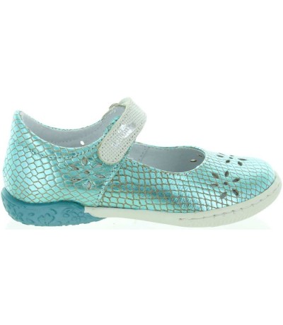 Foot anti smell blue leather shoes for girls 