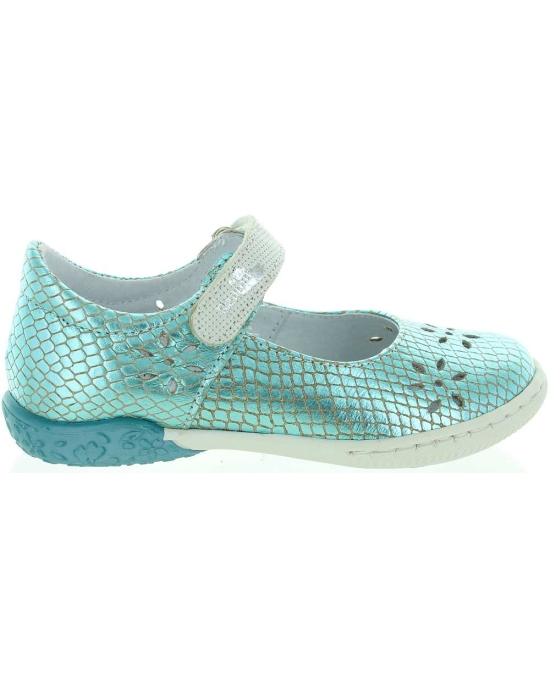 Foot anti smell blue leather shoes for girls 
