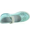 Foot anti smell blue leather shoes for girls 