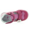 Pink girls shoes for double wide feet and high instep 