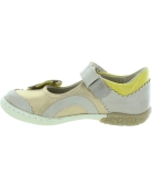 Europe beige girl leather shoes