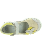 Europe beige girl leather shoes