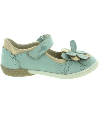 Natural leather mint shoes for girls