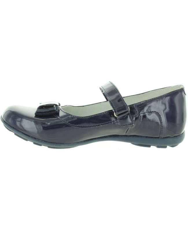 Leather shoes for girls in navy leather 