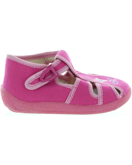 Stable walking pink house shoes for baby