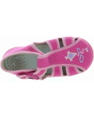 Stable walking pink house shoes for baby