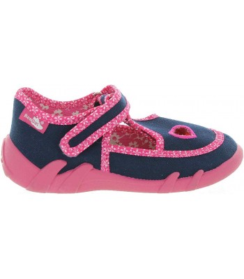 Navy color European slippers for child 