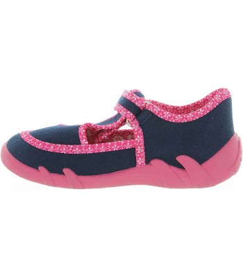Navy color European slippers for child 