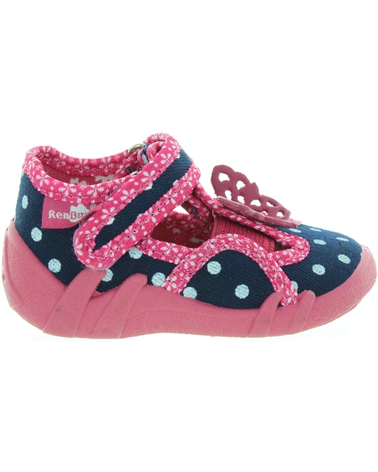 Wide width toddler navy slippers with arch support 
