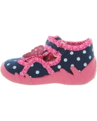 Wide width toddler navy slippers with arch support 