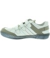 Sporty European white leather boys shoe