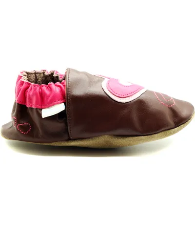 Brown heart robeez baby slippers on sale 
