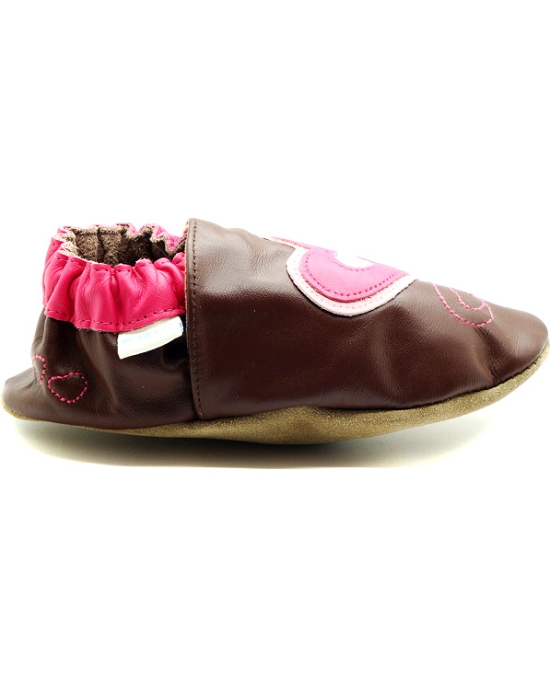 Brown heart robeez baby slippers on sale 