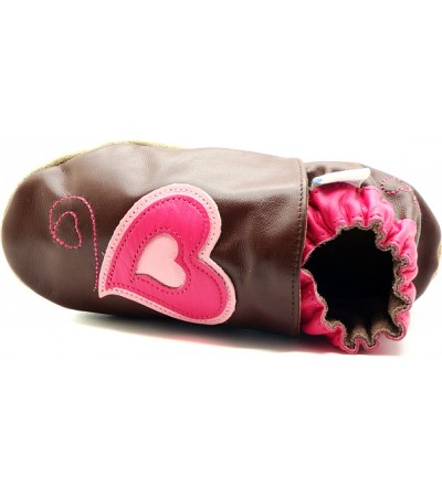 Robeez baby slippers in brown leather 
