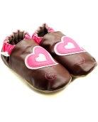Brown heart robeez baby slippers on sale 