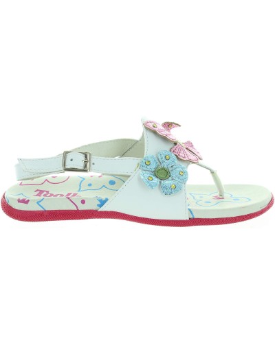 Flat foot white ortho sandals for girls high quality from Italy