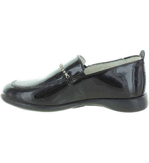 Loafers for children designer black leather 