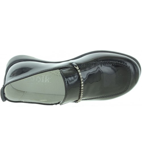 Loafers for children designer black leather 
