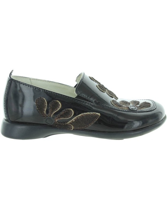 Loafers for kids with arch in black leather