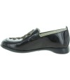 Loafers for kids with arch in black leather