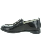 Loafers for kids with arch in black leather