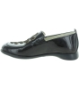 Loafers for kids with arch in black leather