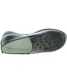 Loafers for kids with arch in black leather