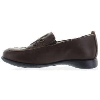 Loafers for a girl in bown leather from Italy
